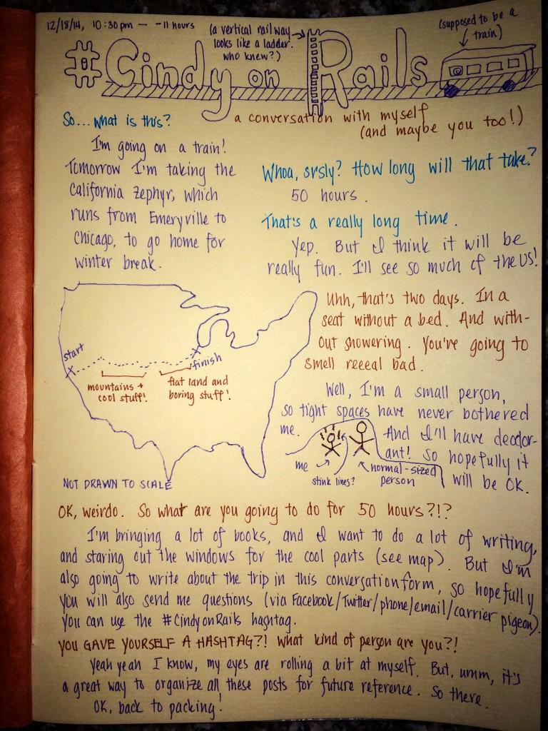 xincindywang's tweet photo. Super stoked to take the train to Chicago tomorrow - send me questions! @Amtrak @Amtrak_CA #CindyonRails http://t.co/qtze72RdQY