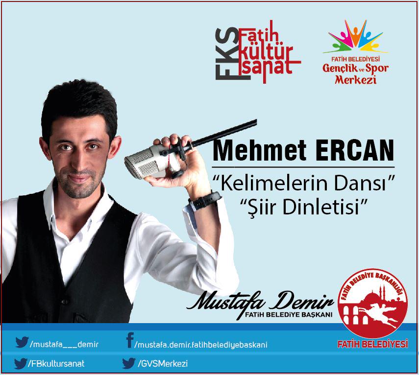 Mehmet Ercan ile "Kelimelerin Dansı"şiir şölenimiz bu akşam 19.00'da Ali Emiri Nikâh Salonu'nda #aşkdüştü #dudakpayım