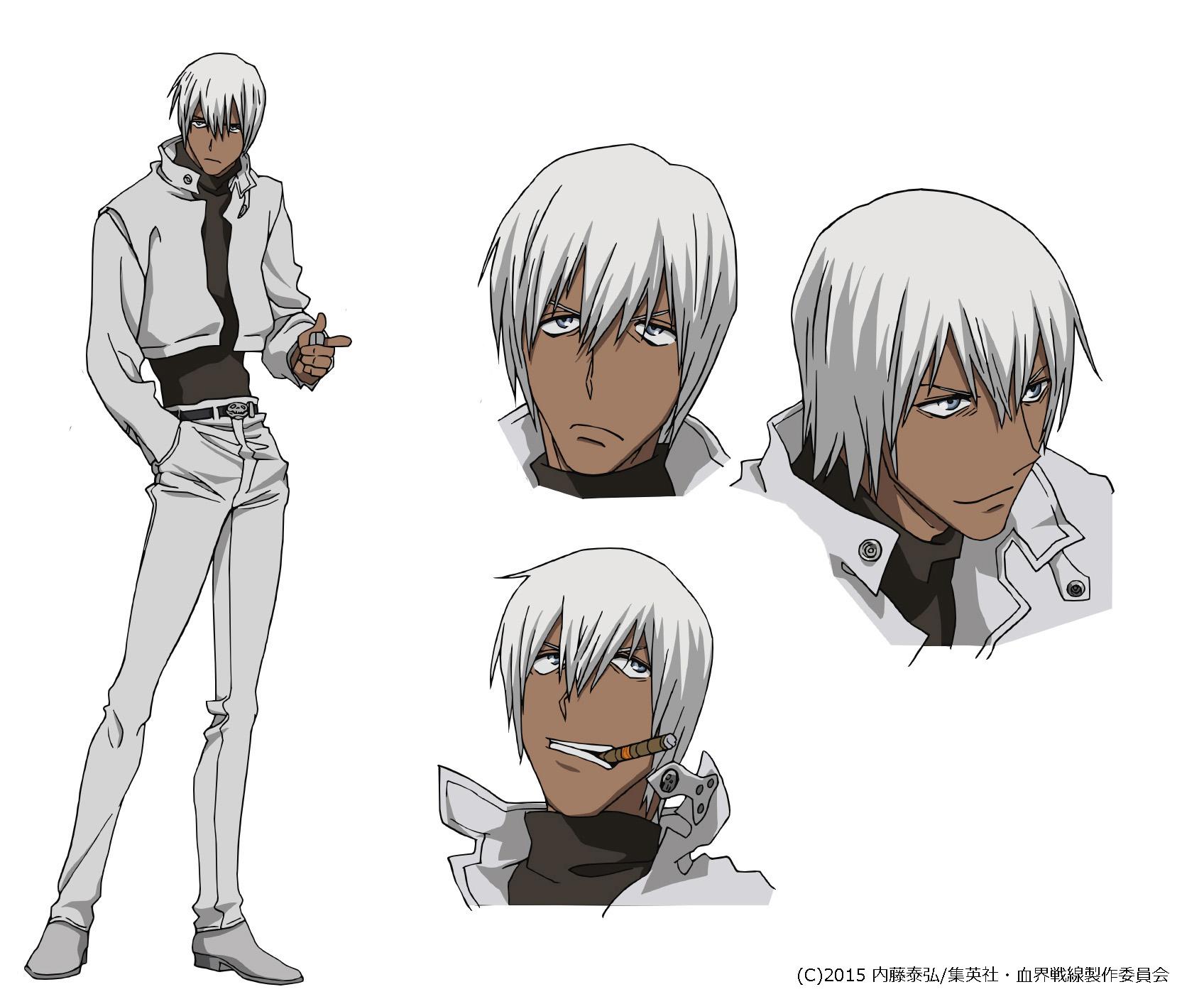 Tvアニメ 血界戦線 キャラクター紹介 ザップ レンフロ Cv 中井和哉 銀髪に褐色の肌をもつ男 と書いてチンピラ 発火する血液を刃状にした剣術 斗流血法 ひきつぼしりゅうけっぽう を使う Kekkai Anime 意外と後輩の面倒見は良いです