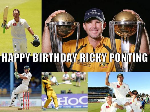 One of greatest ever batsmen and 3 time WC winner turns 40 today. 

Happy birthday, Ricky Ponting! 