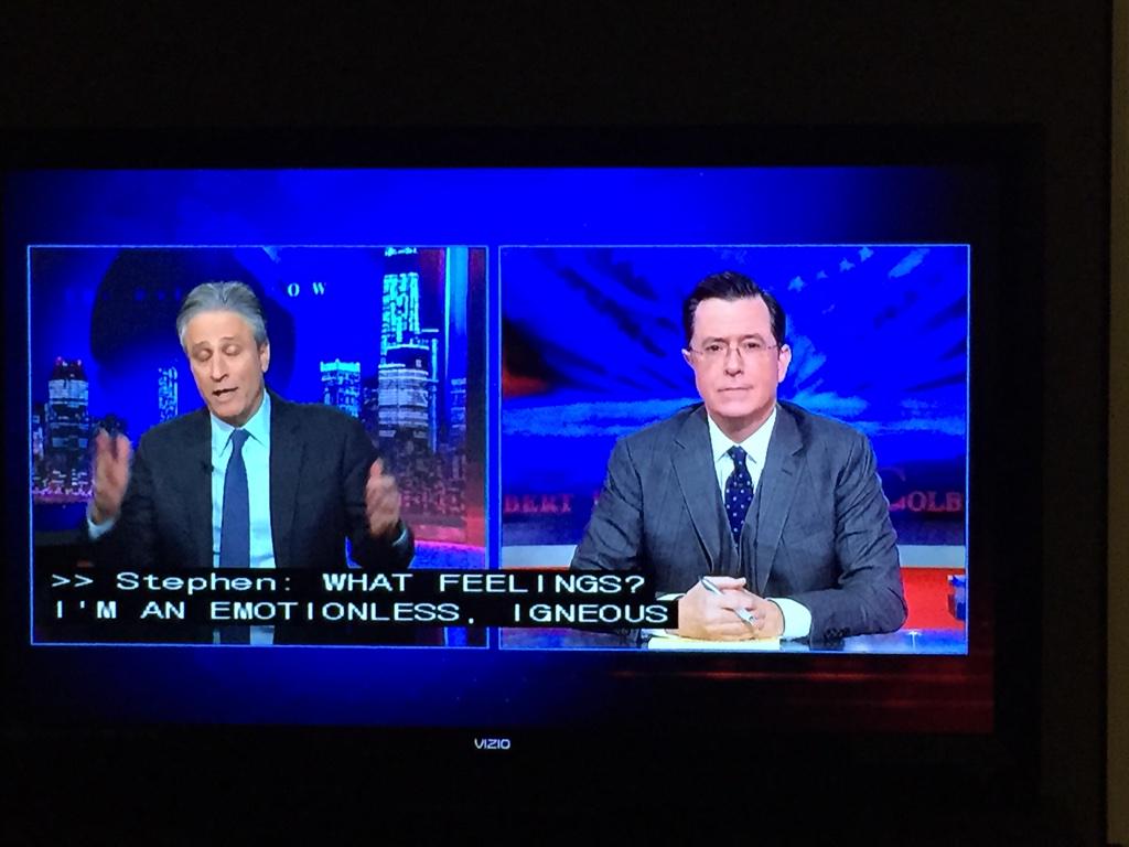 Tinu's tweet image. #ColbertReport #ColbertCountdown It&apos;s happening.