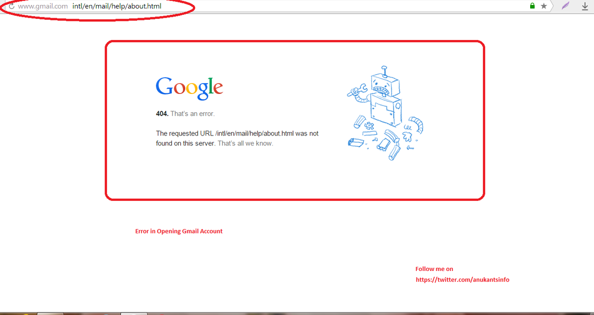 anukantsinfo's tweet photo. #gmailerror finally gmail is showing error... lol.. Google is getting older now see the pic. http://t.co/WMagIbQ2RS