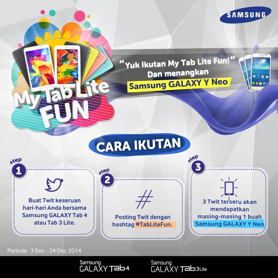 samsungID's tweet photo. Twit serunya GALAXY Tab 4 / Tab 3 Lite! Ada hadiah GALAXY Y Neo utk twit yang paling seru! #TabLiteFun http://t.co/xrLIQPuWhZ