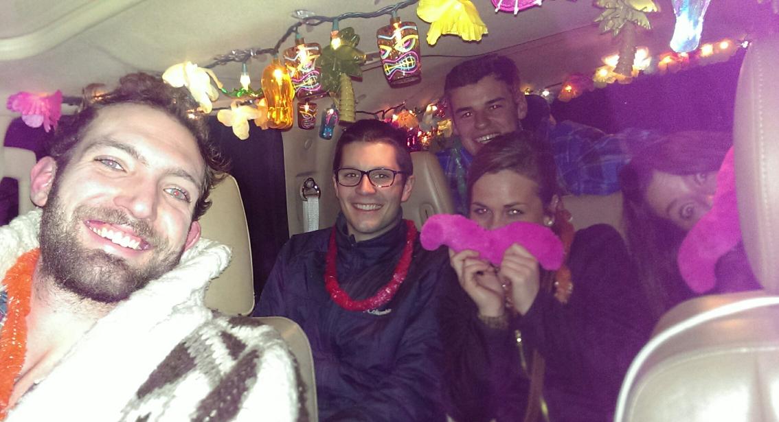 LuauLyft's tweet photo. This group sang Come as you are #Nirvana, also #conchblasters and, wrote out Christmas cards #DearAddie #heavylyfting http://t.co/W6YawpB0EZ