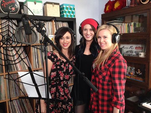 widowsthemovie's tweet photo. Widows in the recording studio with famed great Ed Stasium. #brigittegraham #jordanelizabethgoettling @ShelbyKocee http://t.co/DhxYE6l2ar