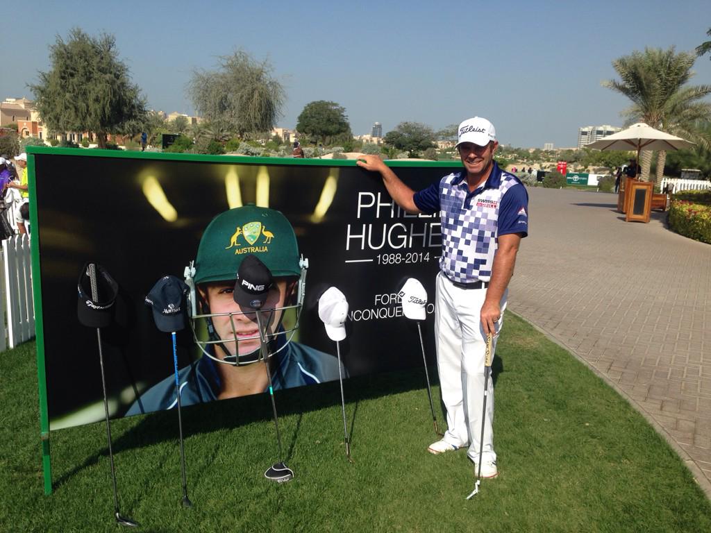 Scottbarr121's tweet photo. Phil Hughes memorial #dubaiopen http://t.co/hvXs5vBRjC