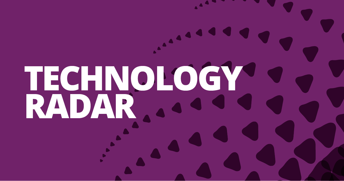 thoughtworks's tweet photo. Adopt, trial, assess or hold? What's #TechRadar say? Explore the newest edition here: http://t.co/Xj3A77cM1V http://t.co/T6UXtaBJWH