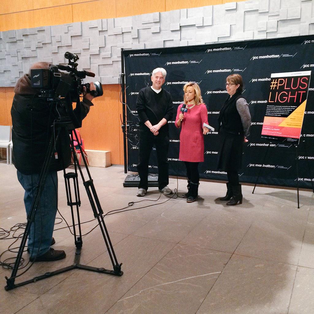 MM_JCCManhattan's tweet photo. about to go live @NY1 to talk #PlusLight & @MPOWERDInc & our social media campaign to bring light to those in need http://t.co/Czf2iF4vuh
