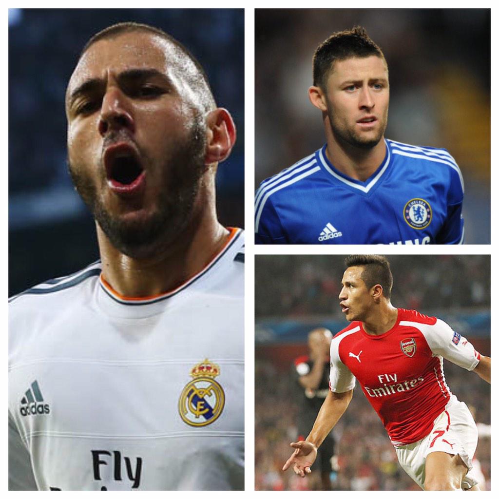 HAPPY BIRTHDAY! To Arsenals Alexis Sanchez, Real Madrids Karim Benzema and Chelseas Gary Cahill! 