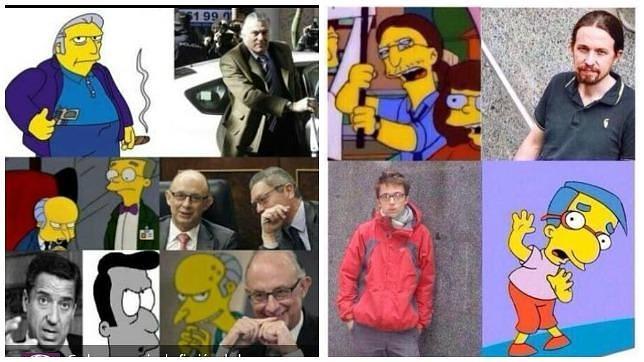 abc_es's tweet photo. Pelea entre Podemos y el PP por el parecido de los personajes de los Simpsons http://t.co/fLcfUMA7Za http://t.co/aaUz6D6REZ