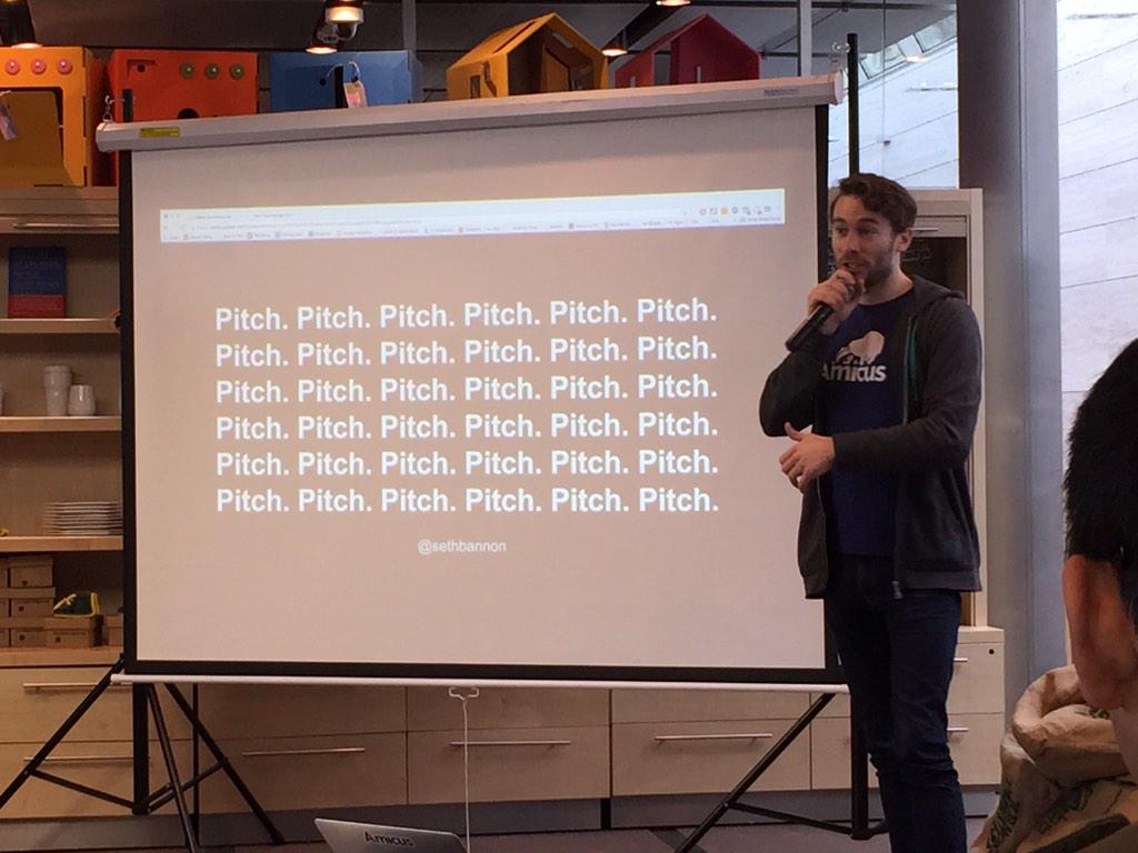 AntalKarolyi's tweet photo. Pitch. Pitch. Pitch. @sethbannon http://t.co/Mue471Iy47