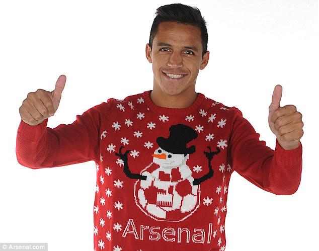 Any excuse to bring out the Christmas jumper picture. HAPPY BIRTHDAY to star Alexis Sanchez. 26 today. 