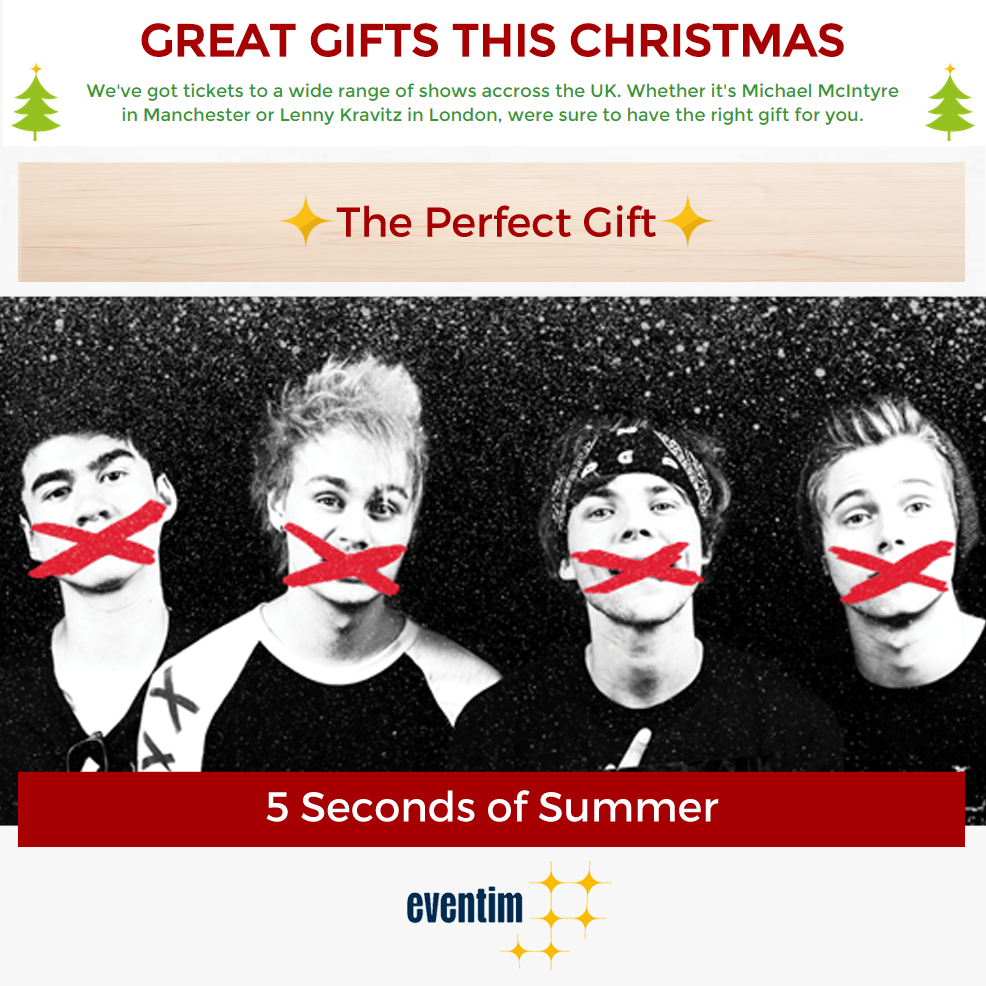 Eventim Uk On Twitter The Perfect Gift 5 Seconds Of Summer Tickets T Co 4okuwlxqisos T Co Uldcngow8o Eventim Uk On Twitter The Perfect Gift 5 Seconds Of Summer Tickets T Co 4okuwlxqisos T Co Uldcngow8o