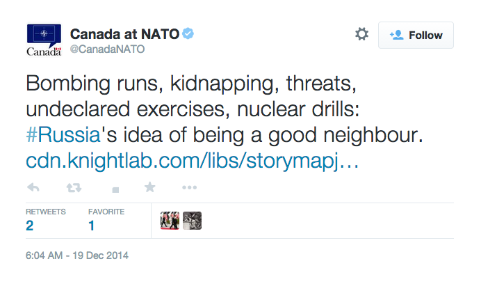 FearDept's tweet photo. Another commendable tweet from our closest NATO ally. #FearPutin http://t.co/EjeqaQwGzY