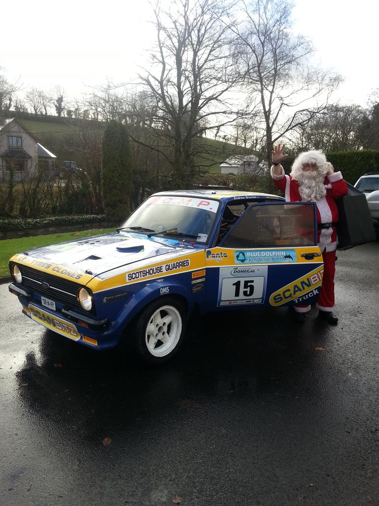 DMKMotorsport's tweet photo. Bringing Santa to tydavnet national school today to see the children . He needs a quick spin before Christmas Eve. http://t.co/EQsYbkxFF1