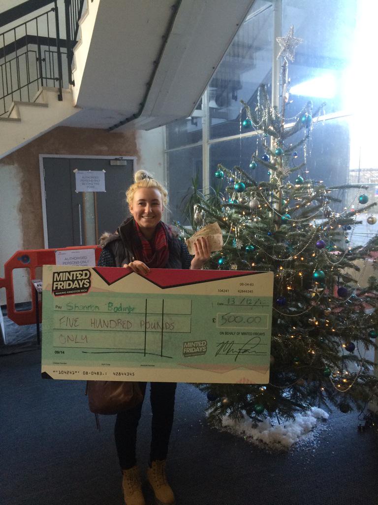 Mintedkingston's tweet photo. Last weeks £500 winner! #mintedfridays #kingston http://t.co/vLMIfYyLhg