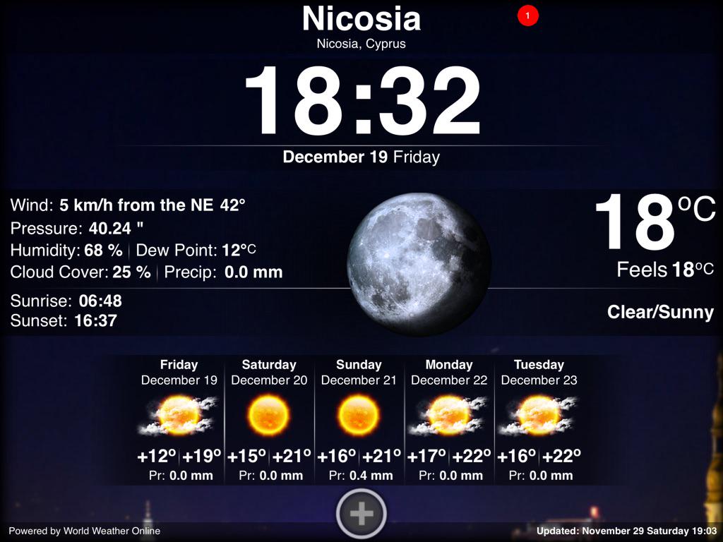 Digital_Cyprus's tweet image. Nicosia. 18ᵒC. #iWeatherHD @myappshq getap.ps/+578581746