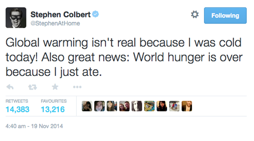 Wise words from Colbert.