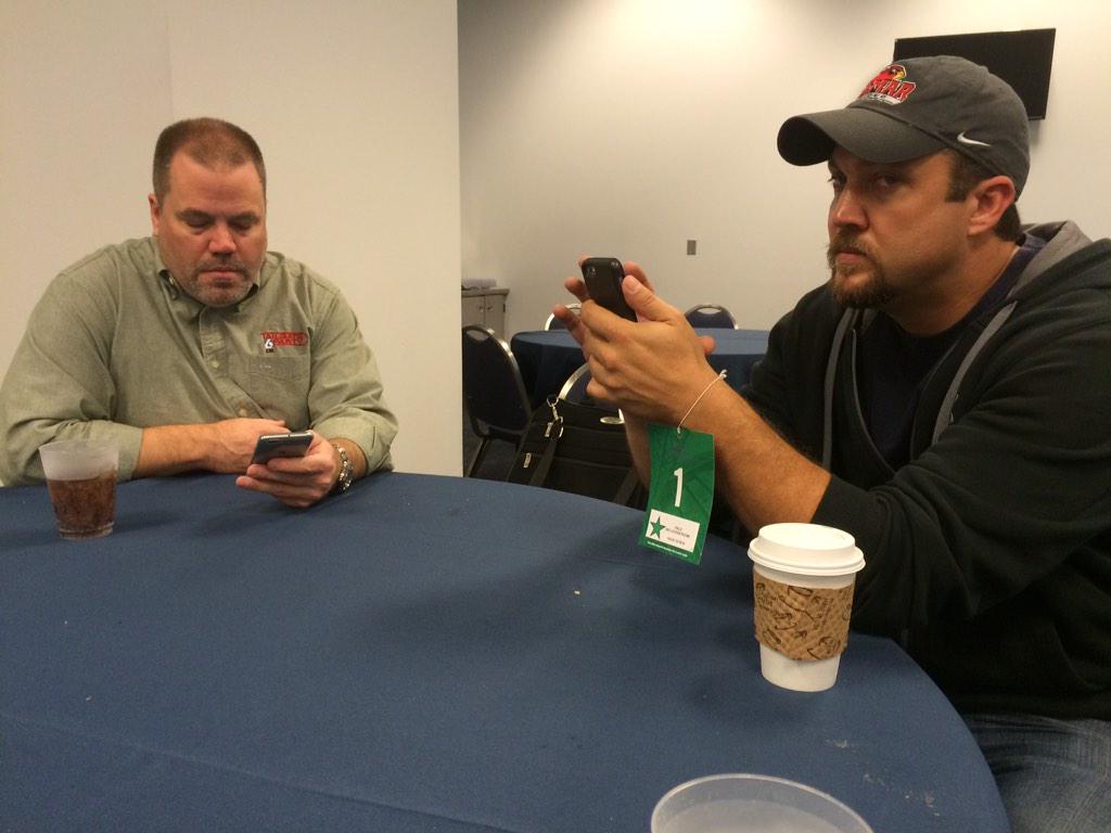 ADChernoff's tweet image. Drue and @Cainman hard at work... #Pregame #WOSNation