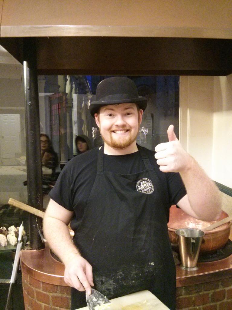 FKBath's tweet photo. Breffnis face finding out that @indiespiritbath got some Cork Dry Gin for him :D http://t.co/bRxezd63cy