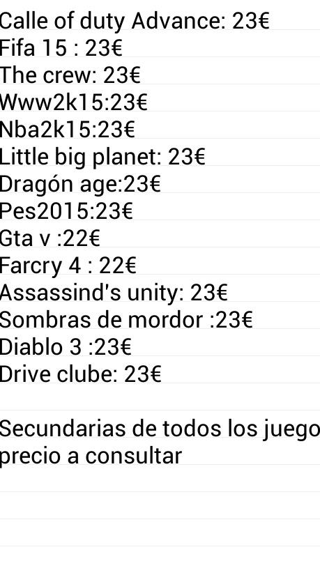 DigiPs4's tweet photo. Juegos disponibles Ps4 contacten conmigo grasias! No te quedes con las ganas de probar estos pedazos de juegos ! http://t.co/23imToArKh