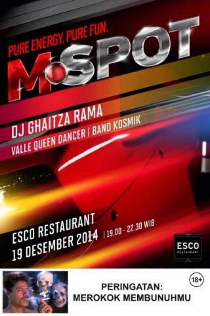 Now! #MSpot at <a href="/escorestaurant/">ESCO Restaurant </a> 

DJ <a href="/GhaitzaRama/">Ghaitza Rama</a> | @vallequeendc | Band Kosmik |

18+