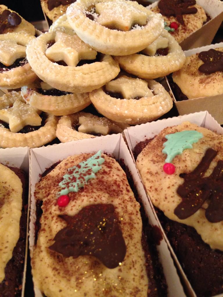 Baileys Christmas yule logs and festive mince pies with à glass of Vin Chaud ...Santé