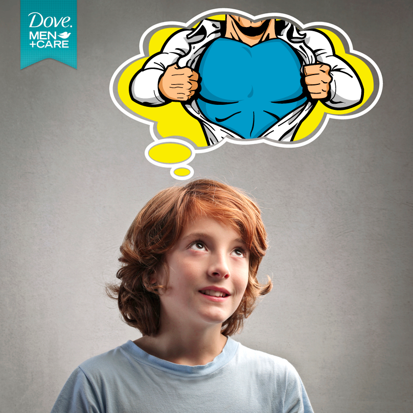 Dove_men's tweet photo. Un #HombreModerno siempre sera el súper héroe de sus hijos. http://t.co/SaDuOfD6CT