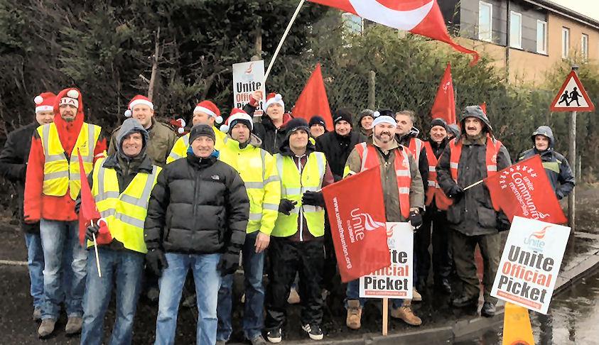 DSGstrike's tweet photo. @unitetheunion: Defence workers warn of more industrial action in the new year http://t.co/daxusB1d1D #DSGStrike http://t.co/7nQNMfytWD