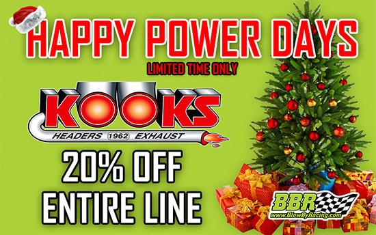 Happy Power Days - BBR
20% off Kooks Custom Headers - coupon code: Kooks20
BlowByRacing.com
<a href="/KooksHeaders/">Kooks Headers</a>
