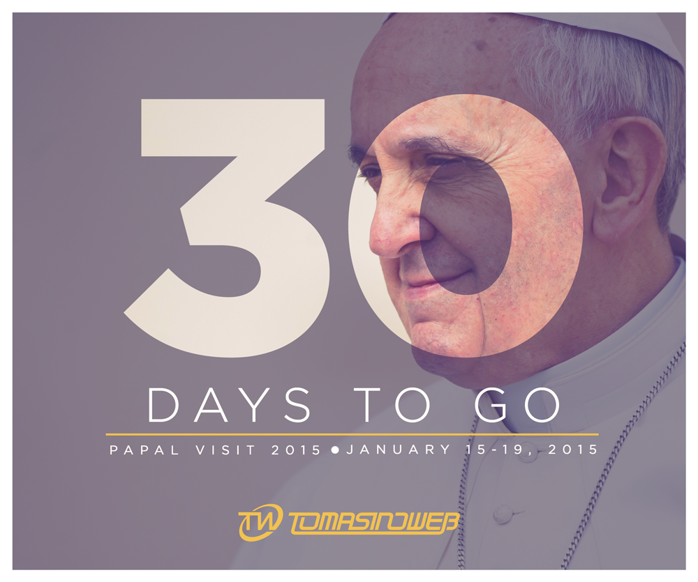 TomasinoWeb's tweet image. In 30 more days, we'll feel the Pope's #MercyAndCompassion. The countdown to #USTPapalVisit starts now.
#PapalVisitPH