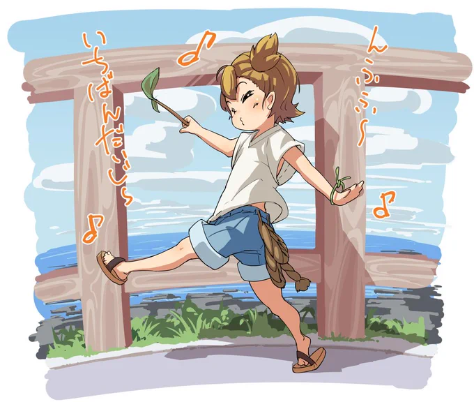 なるちゃんかなぁ。ばらかもんホントいいアニメだった。2期期待#今年1番好きだと思える絵を載せよう 