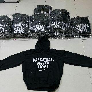 Hoodie basketball never stops
