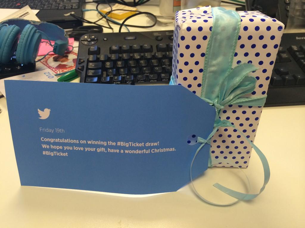pip_baker's tweet photo. Big thank you to @TwitterAdsUK for my prize! Have a fab Christmas! #BigTicket http://t.co/1n1hfgAJGa