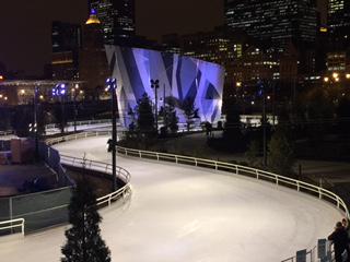 The climbing structures at Maggie Daley Park are artfully lit at night. Thanks to reader Bob Levin for sharing photo.