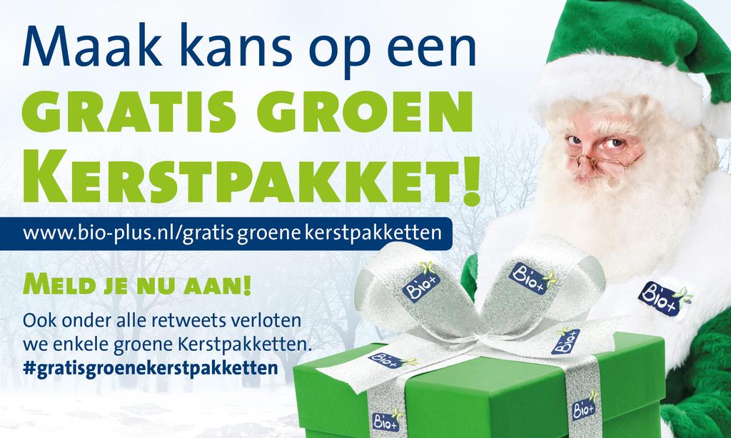 Maak kans op Groen Kerstpakket van de Groene #Kerstman!
#duurzaam #bio Kijk op
<a href="/Biometplus/">Bio+</a> of bio-plus.nl