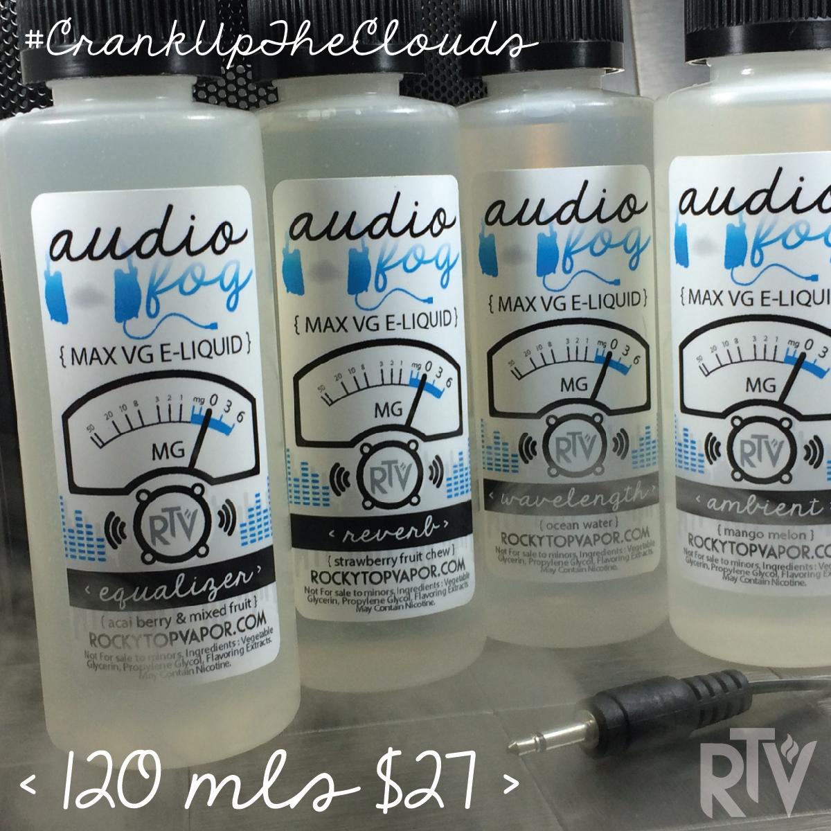 Rocky Top Vapor on Twitter "AudioFog is instores today! 120mls for