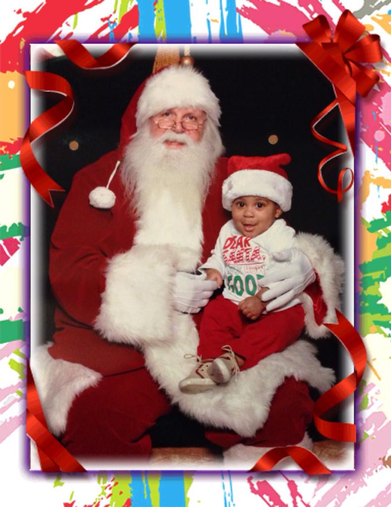 My little man with Santa