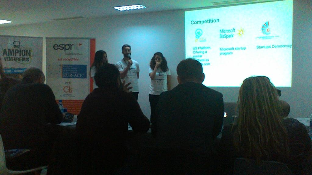AmpionAfrica's tweet photo. Yelaah pitching on stage @EspritTN #AMPION #VBus #Tunisia http://t.co/YbeoVKuQmf