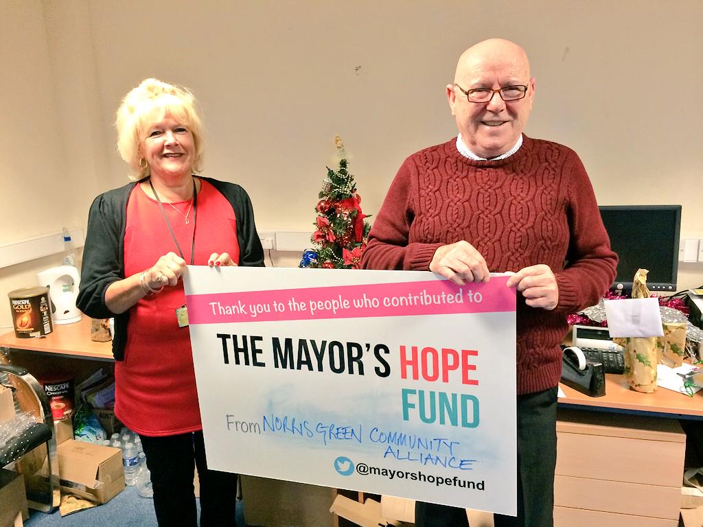 MayorsHopeFund's tweet photo. Next big thank you comes from Norris Green Community Alliance who are extremely grateful for the help #betterxmas http://t.co/ucoNbEONcV
