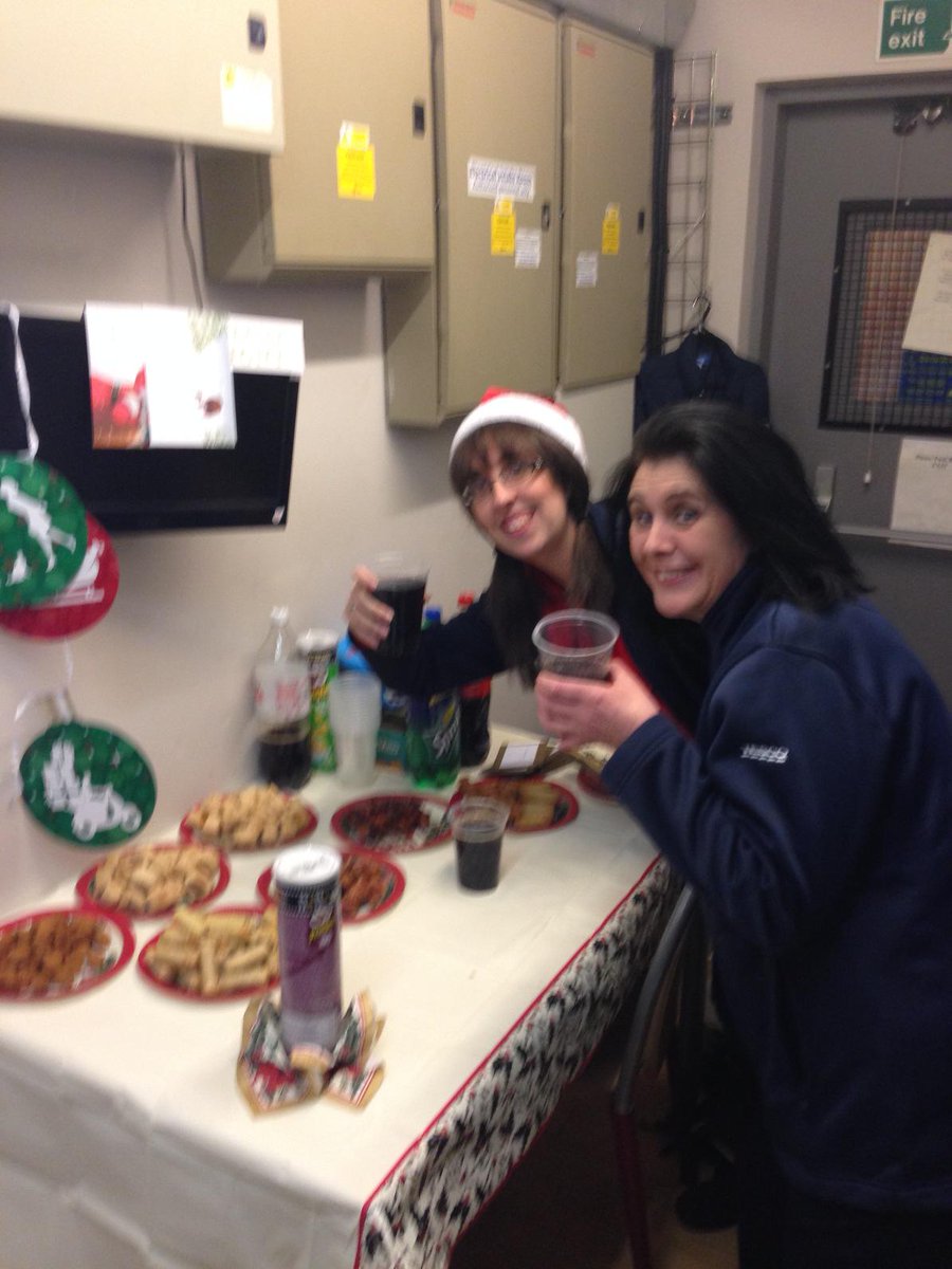 express_3464's tweet photo. The girls at Wavertree enjoying the festive buffet http://t.co/nZPx1uF12n