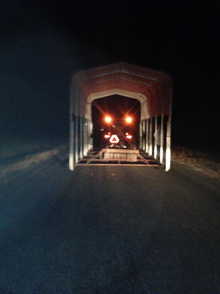 JbturnerJ's tweet photo. Only down south do we move 30' structures with one tractor one mile! http://t.co/rNyHYXqVrJ
