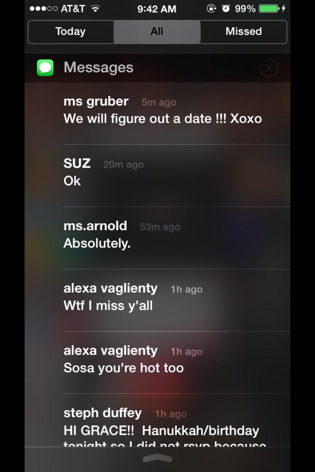 aryehgruber's tweet photo. that awk moment when @gracephelpss texts my mom more than I do http://t.co/roUb4BmnXZ