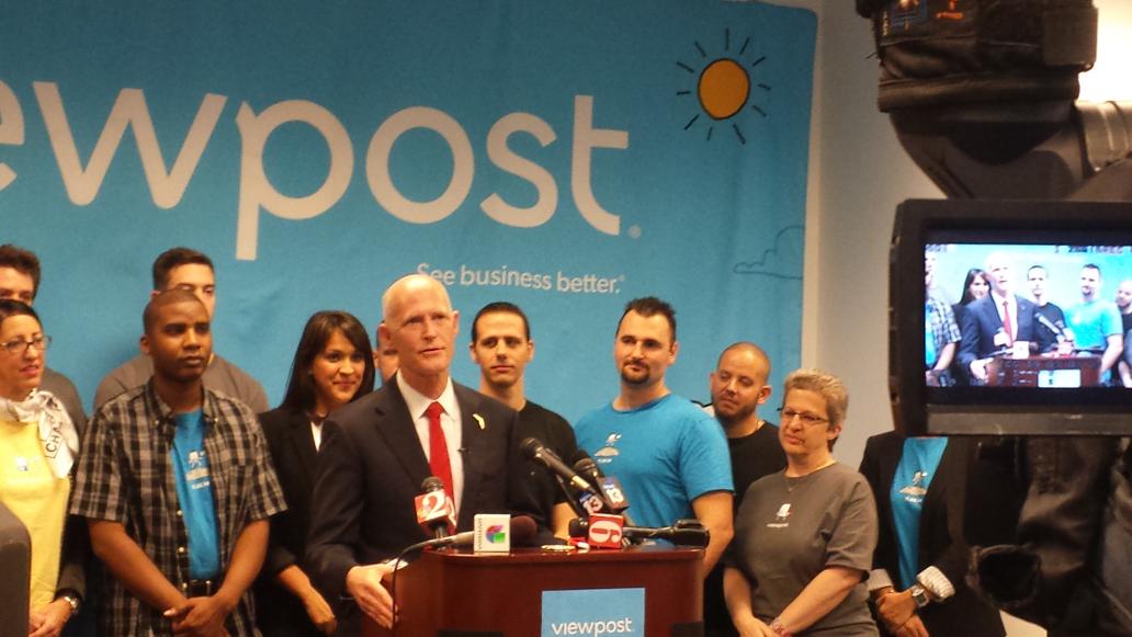 AnnKeilDux's tweet image. Governor on jobs announcement at #Viewpost in Maitland. &quot;Unemployment now down to 5.8%&quot; @FLGovScott #fox35