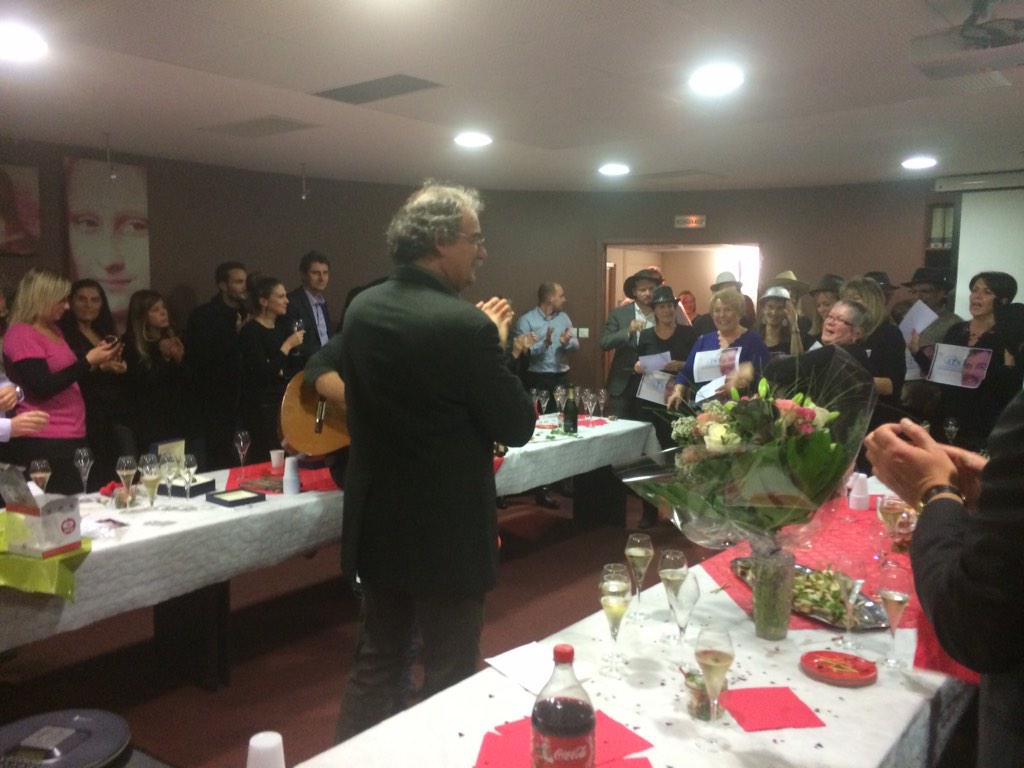 Yzico_'s tweet photo. Le départ de Jean-Luc Chevry @humeurchevry,  " Vous nous avez poussés au delà de nos ambitions." http://t.co/WKUz90t47W