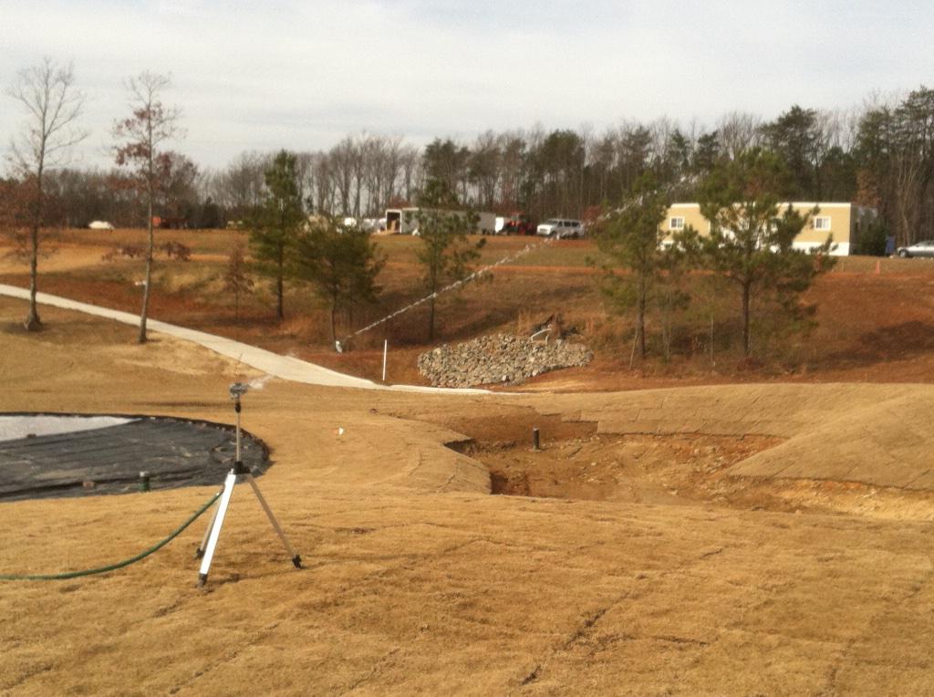 CutalongVA's tweet photo. Sod around green complexes, fairways drilled with seeds!! Can't wait for the spring!! http://t.co/wUYybbIk2u