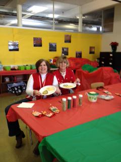 Quality Time!! Pam and Jane are enjoying decorating their goodies!!!!