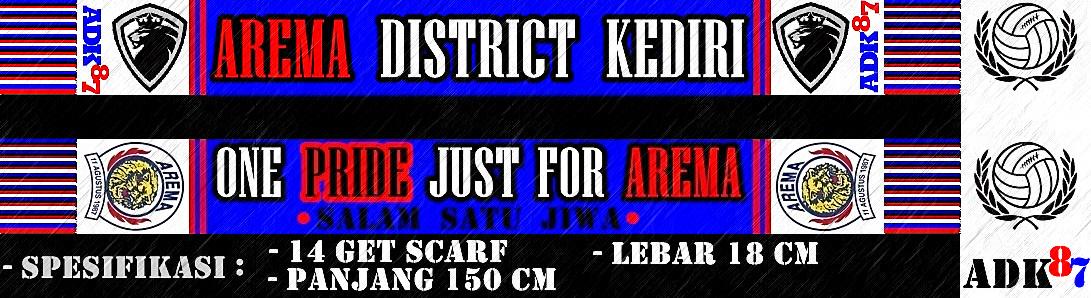 SYAL #ADK87!!ONE PRIDE JUST FOR AREMA!! <a href="/SupportArema87/">AREMANIA DISTRICT KEDIRI</a> 
SPESIFIKASI :
- 14 GET SCARF
- PANJANG 150 CM
- LEBAR 17 CM