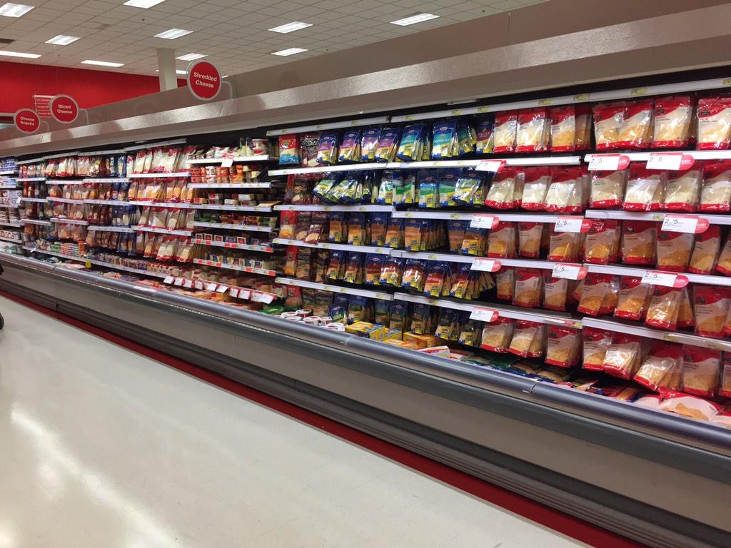 Kyle_Target's tweet image. It's getting cheesy in dairy! We've got cheese for all of our US and Canadian guests! #fogwontstopus #1783dreamteam