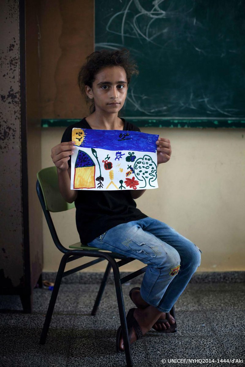 UNICEF's tweet photo. We asked #Gaza children to draw their future - see the photo series on @boredpanda http://t.co/o3waR2VJj1 http://t.co/HB53RhXsnn